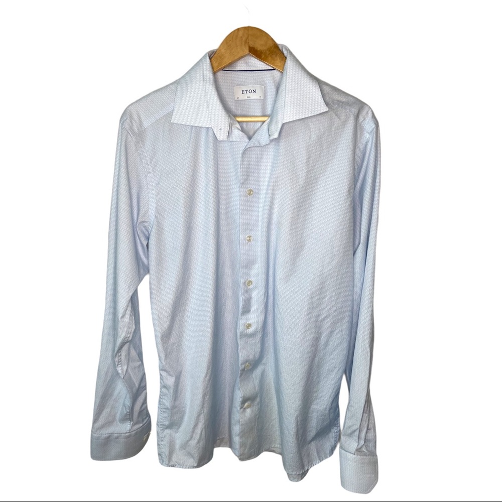 Eton Light Blue Men's Dress Shirt - Classic Spread Collar